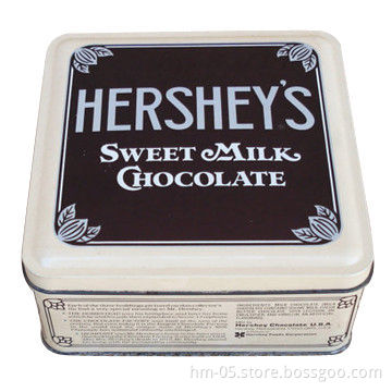 Chocolate Tin Box, Customized Logo Can be Printed or Embossed, Available in Various Shapes and Sizes